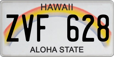 HI license plate ZVF628