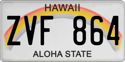 HI license plate ZVF864