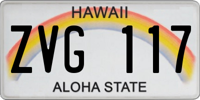 HI license plate ZVG117