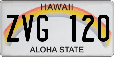 HI license plate ZVG120