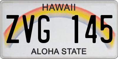 HI license plate ZVG145