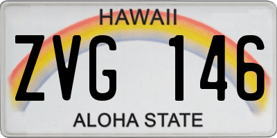 HI license plate ZVG146