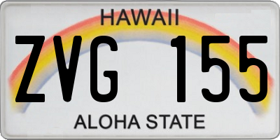 HI license plate ZVG155