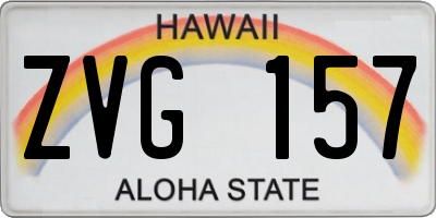 HI license plate ZVG157