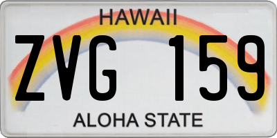HI license plate ZVG159
