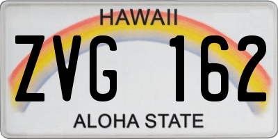 HI license plate ZVG162
