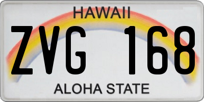HI license plate ZVG168