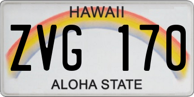 HI license plate ZVG170