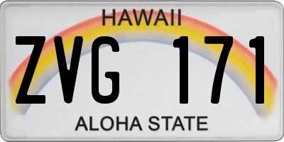HI license plate ZVG171