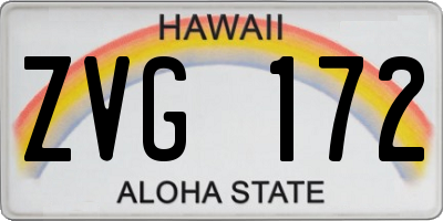 HI license plate ZVG172