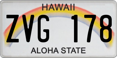 HI license plate ZVG178