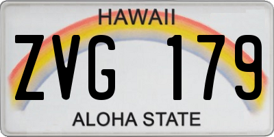 HI license plate ZVG179