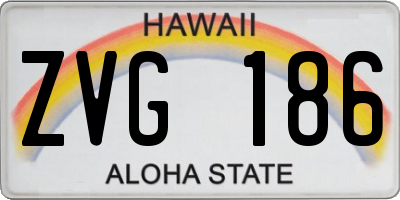 HI license plate ZVG186