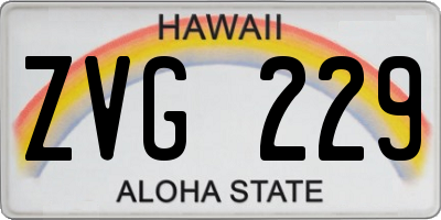 HI license plate ZVG229