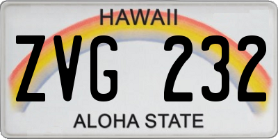 HI license plate ZVG232