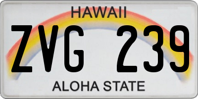 HI license plate ZVG239