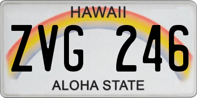 HI license plate ZVG246