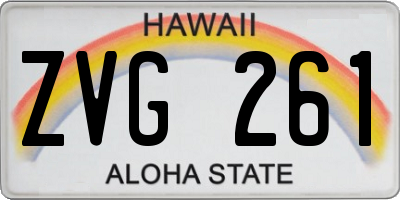 HI license plate ZVG261