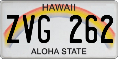 HI license plate ZVG262