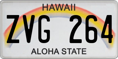 HI license plate ZVG264