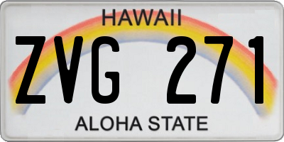 HI license plate ZVG271