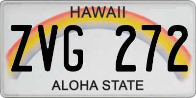 HI license plate ZVG272