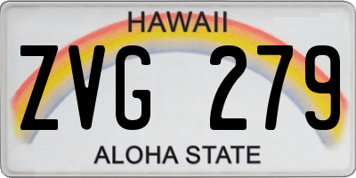HI license plate ZVG279