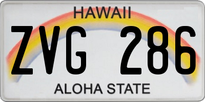 HI license plate ZVG286