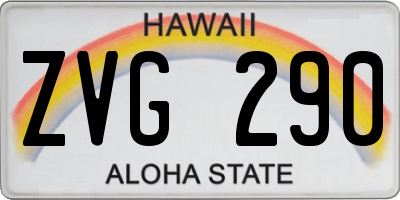 HI license plate ZVG290