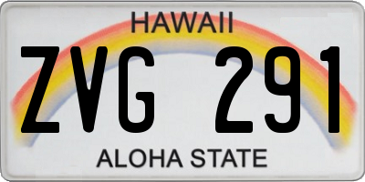 HI license plate ZVG291
