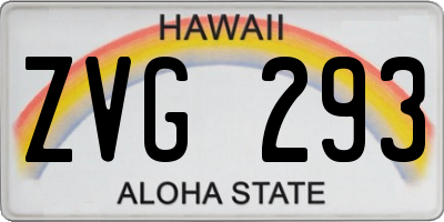 HI license plate ZVG293
