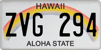 HI license plate ZVG294