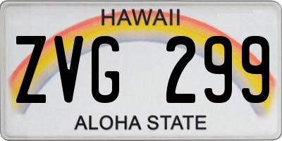 HI license plate ZVG299