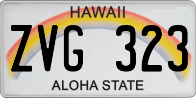 HI license plate ZVG323