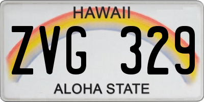 HI license plate ZVG329