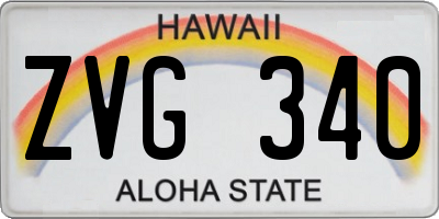HI license plate ZVG340