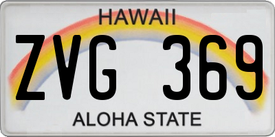 HI license plate ZVG369