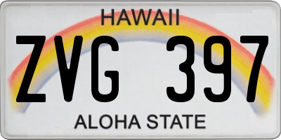 HI license plate ZVG397