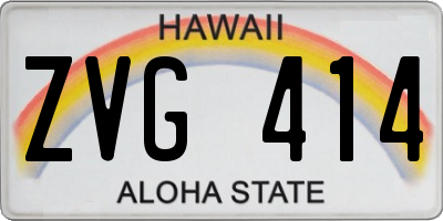 HI license plate ZVG414