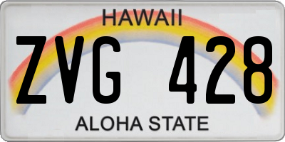 HI license plate ZVG428