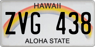 HI license plate ZVG438