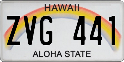 HI license plate ZVG441