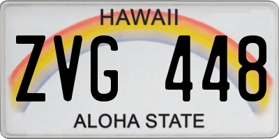 HI license plate ZVG448