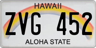 HI license plate ZVG452