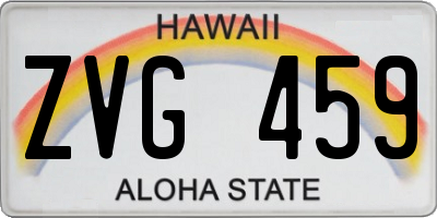 HI license plate ZVG459