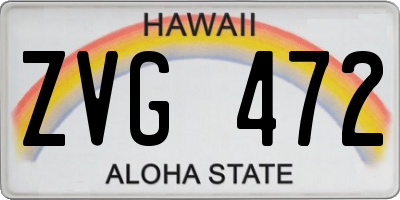 HI license plate ZVG472