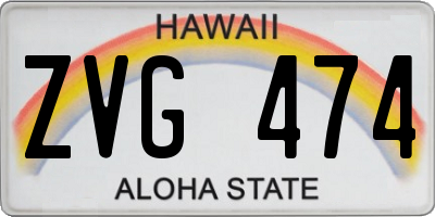 HI license plate ZVG474