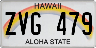 HI license plate ZVG479