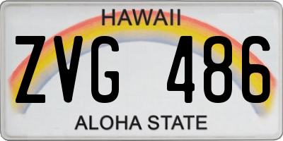 HI license plate ZVG486
