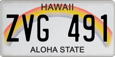 HI license plate ZVG491